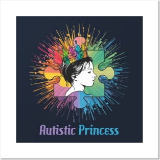 Autism Awareness for Autistic Princess - Dark Version Posters and Art